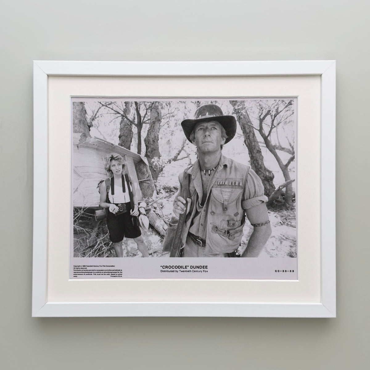Crocodile Dundee (1986) Film Movie Press Publicity Still Framed
