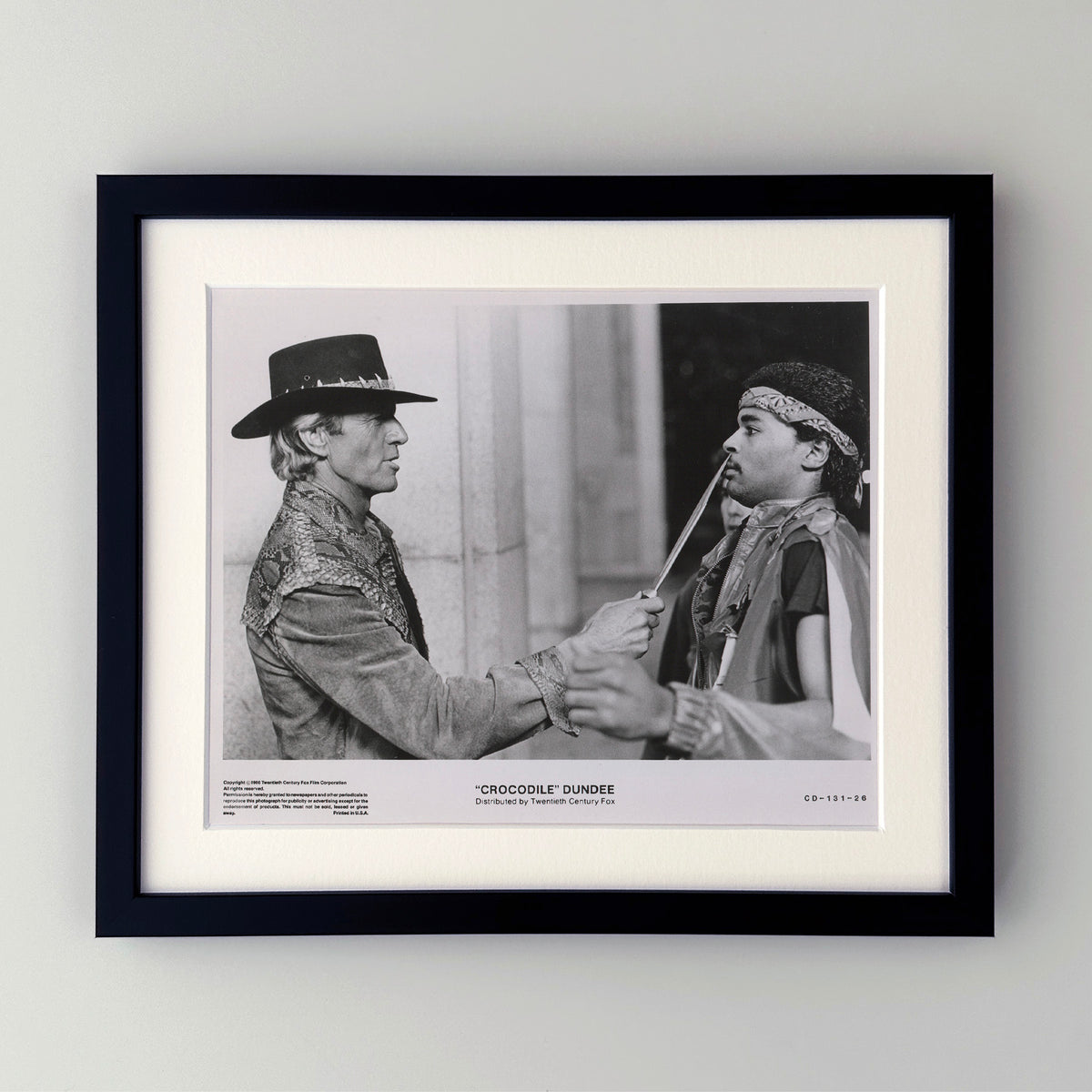Crocodile Dundee (1986) Film Movie Press Publicity Still Framed