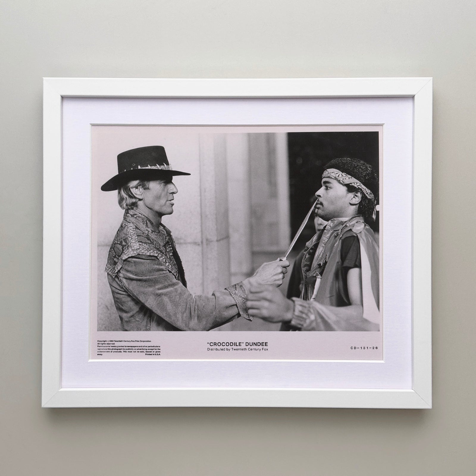 Crocodile Dundee (1986) Film Movie Press Publicity Still Framed