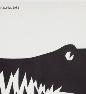 Crocodile Dundee 2 1989 Polish Film Movie Poster Linen-backed, Mieczyslaw Wasilewski - detail