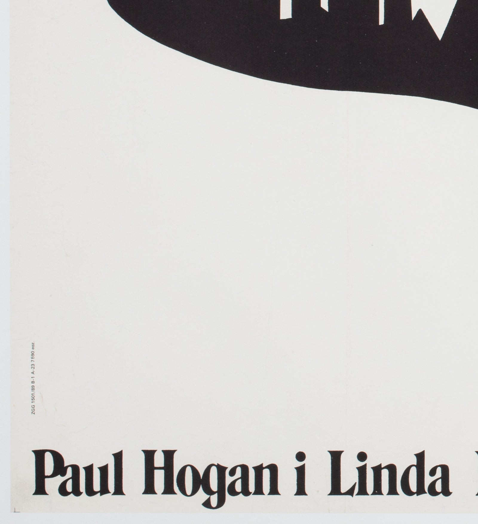 Crocodile Dundee 2 1989 Polish Film Movie Poster Linen-backed, Mieczyslaw Wasilewski - detail