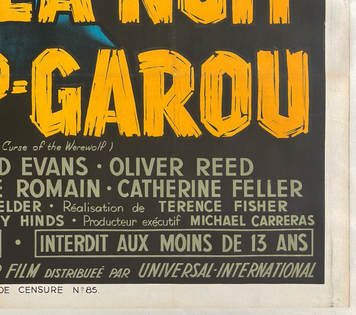 Curse of the Werewolf 1961 French Grande Film Movie Poster, Guy Gerard Noel - detail