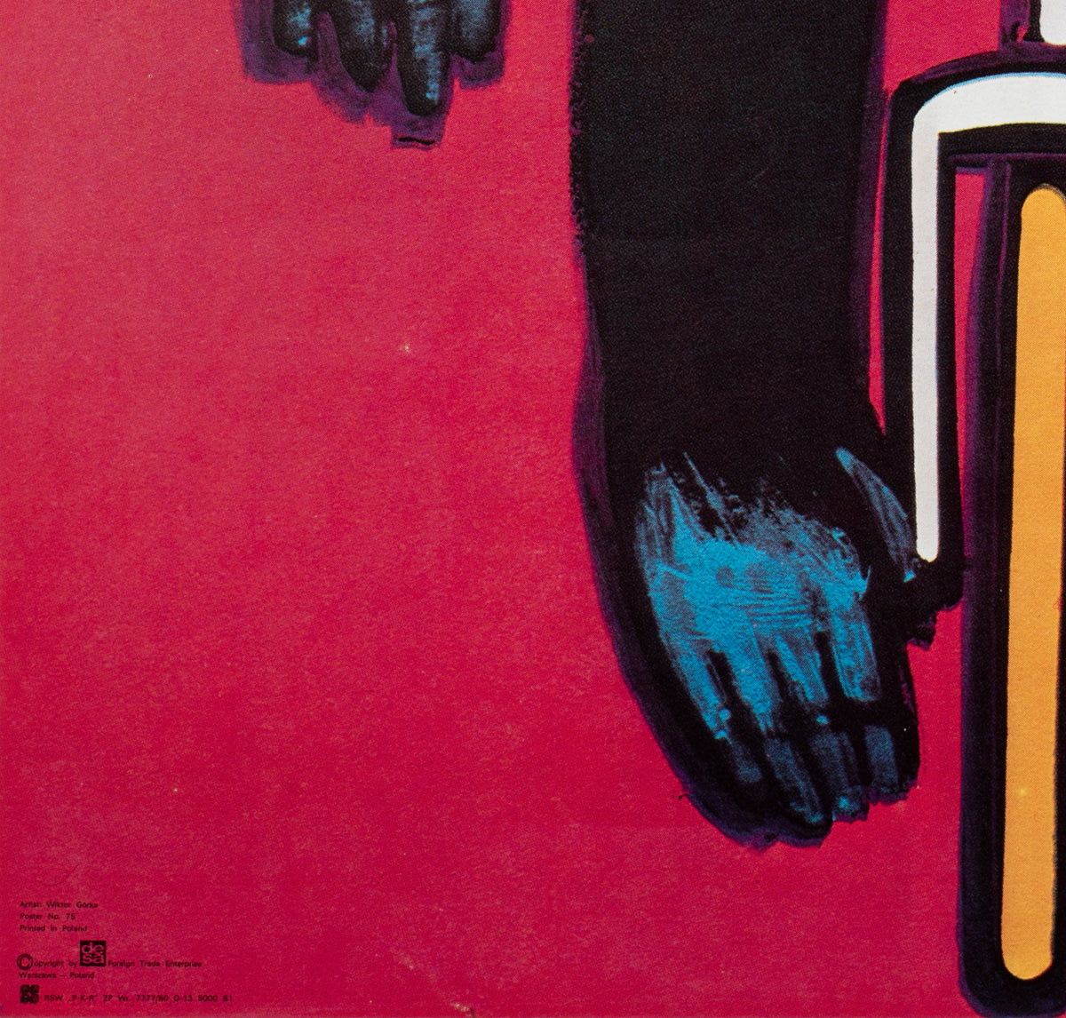 Cyrk Chimpanzee Cyclist R1980 Polish Circus Poster, Wiktor Gorka - detail