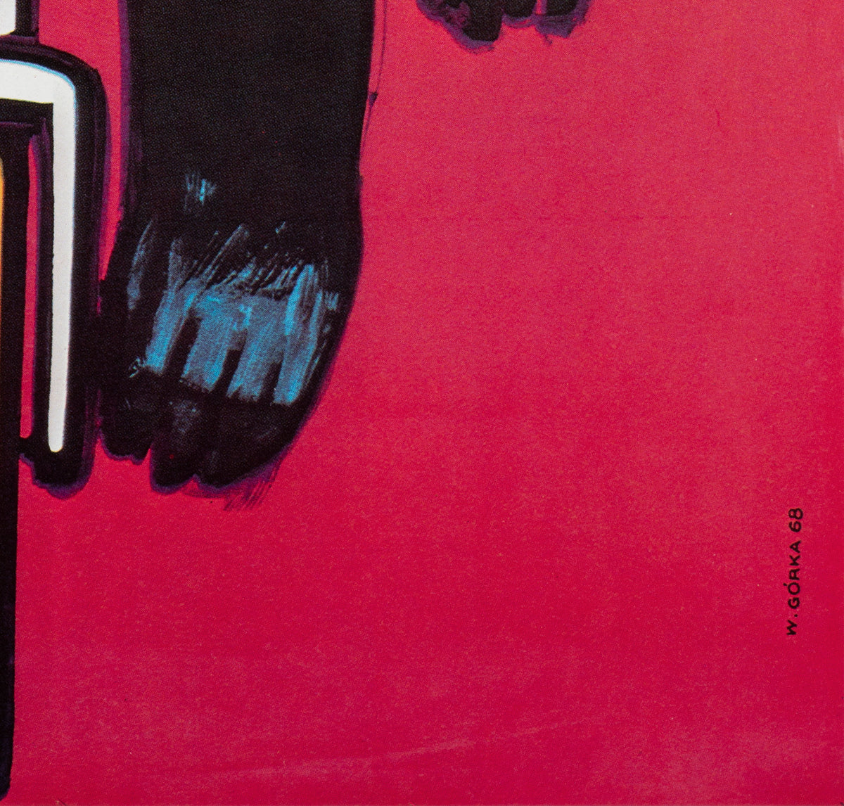 Cyrk Chimpanzee Cyclist R1980 Polish Circus Poster, Wiktor Gorka - detail