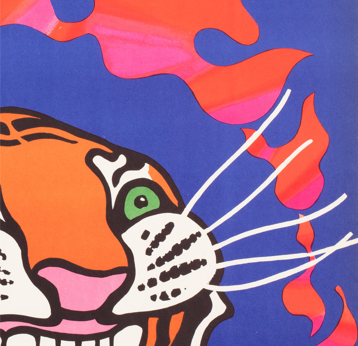Cyrk Fire Tiger 1970 Polish Circus Poster, Tadeusz Jodlowski - detail