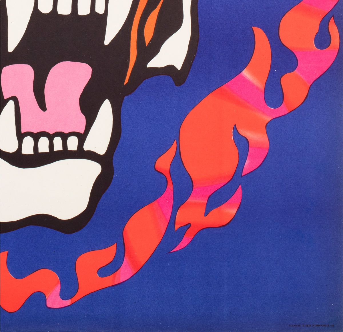 Cyrk Fire Tiger 1970 Polish Circus Poster, Tadeusz Jodlowski - detail