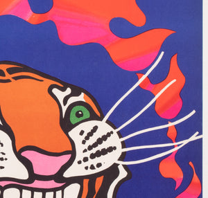 Cyrk Fire Tiger 1970 Polish Circus Poster, Tadeusz Jodlowski - detail