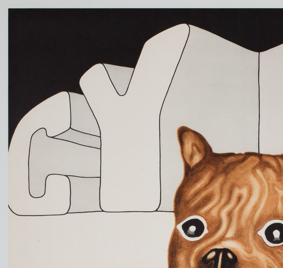 Cyrk Football Dog 1973 Polish Circus Poster, Danuta Zukowsaka - detail