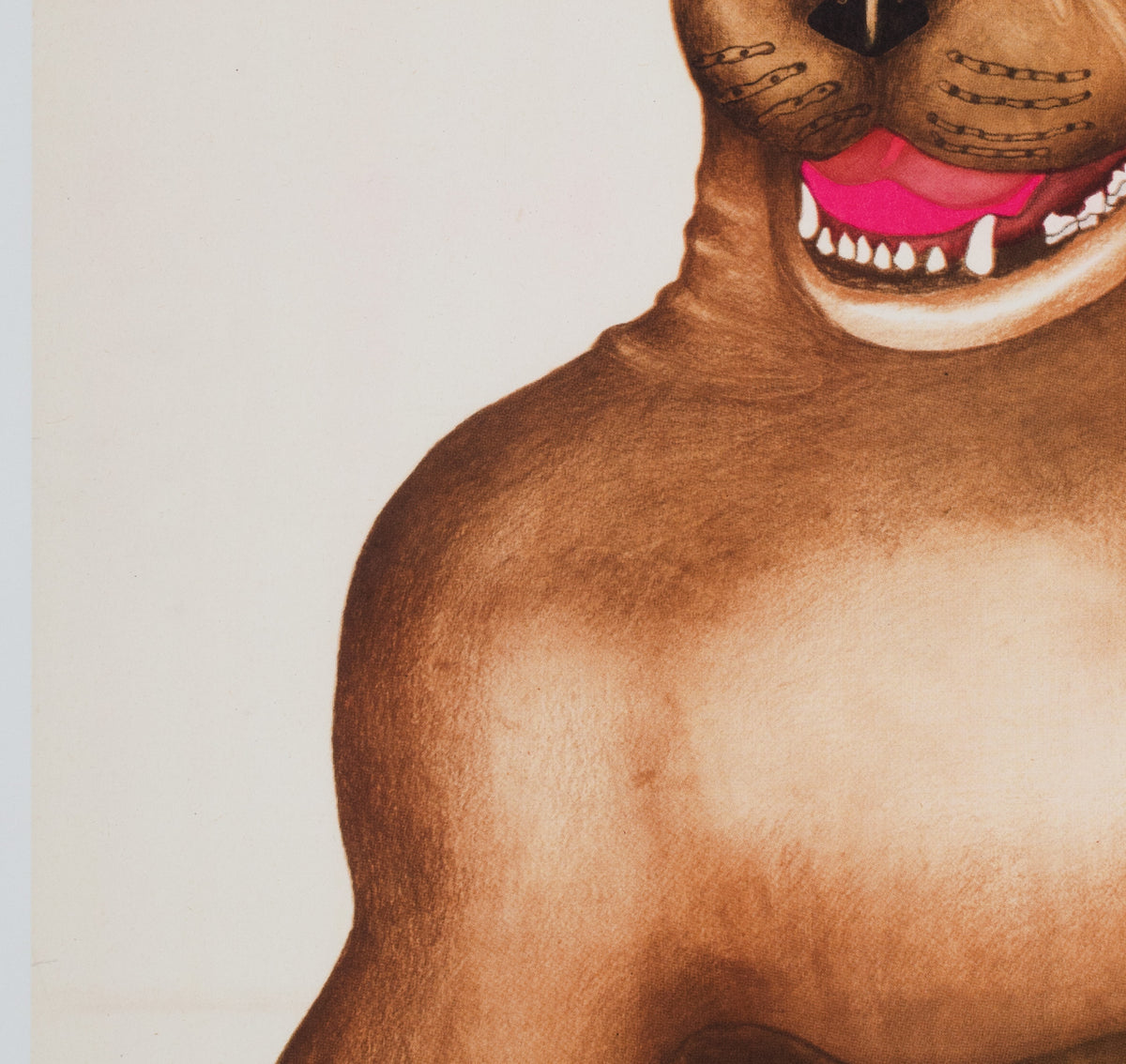 Cyrk Football Dog 1973 Polish Circus Poster, Danuta Zukowsaka - detail