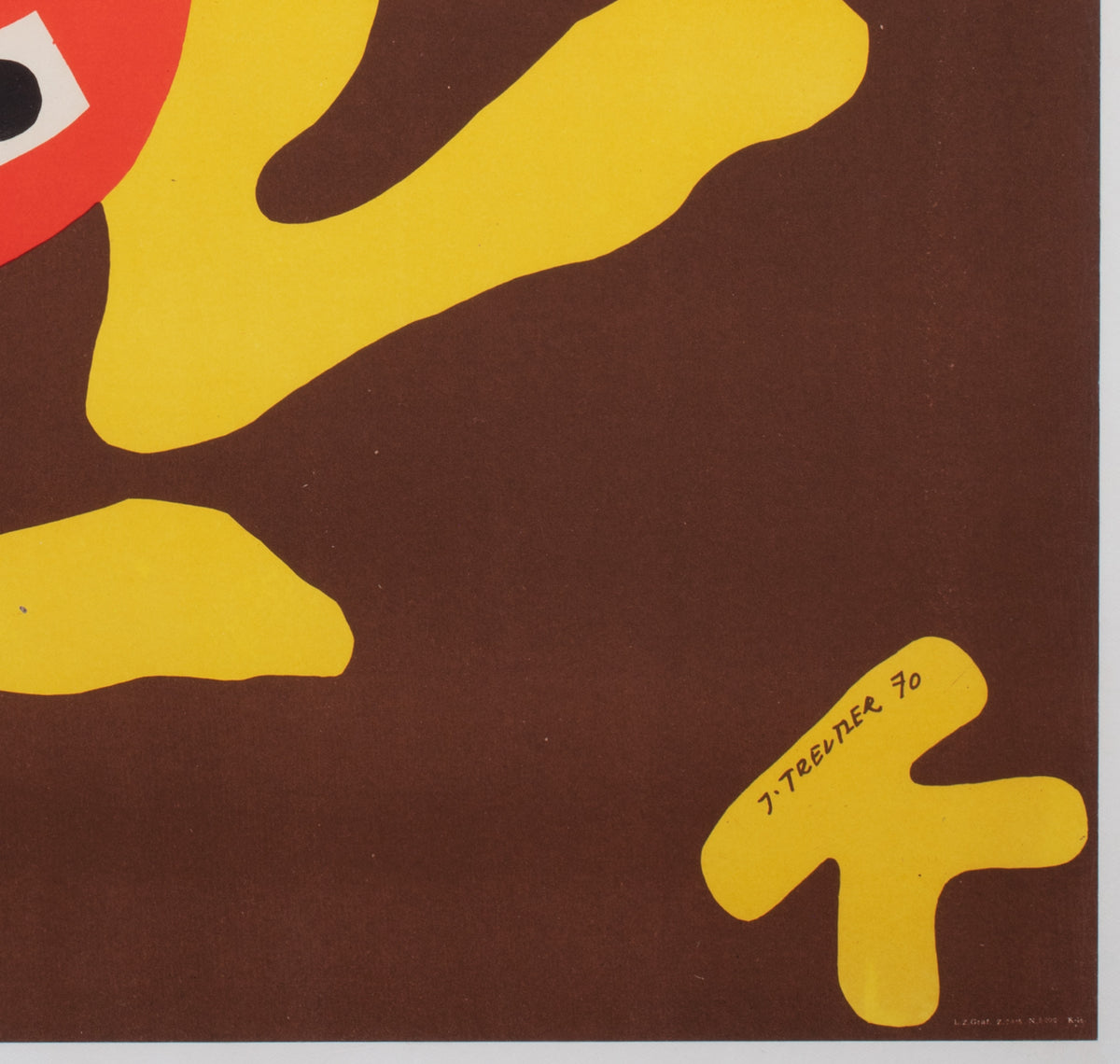 Cyrk Guitar Playing Dog 1970 Polish Circus Poster, Jerzy Treutler - detail