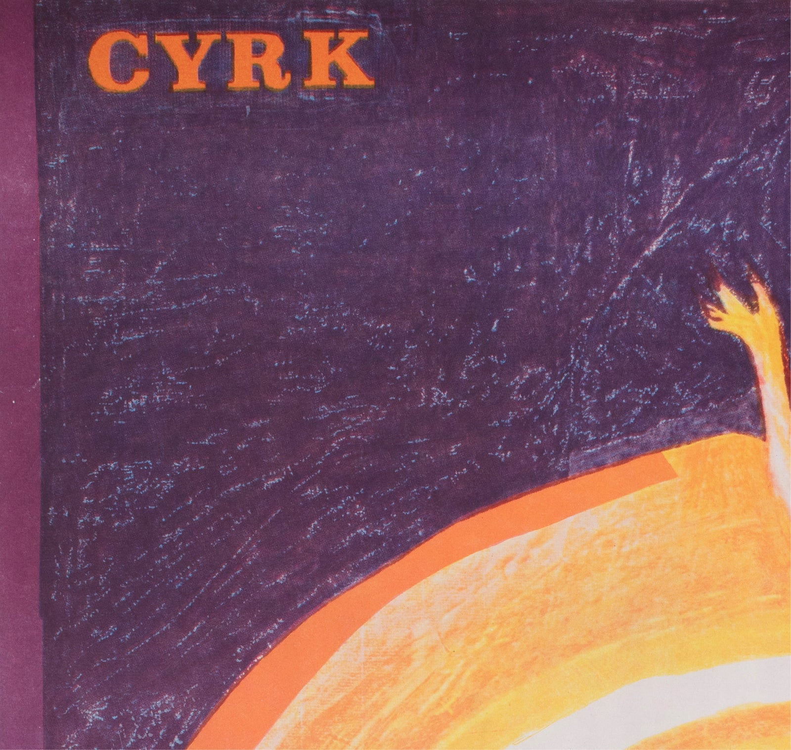 Cyrk Horse Jumping Acrobat 1966 Polish Circus Poster Adam Zalecki - detail