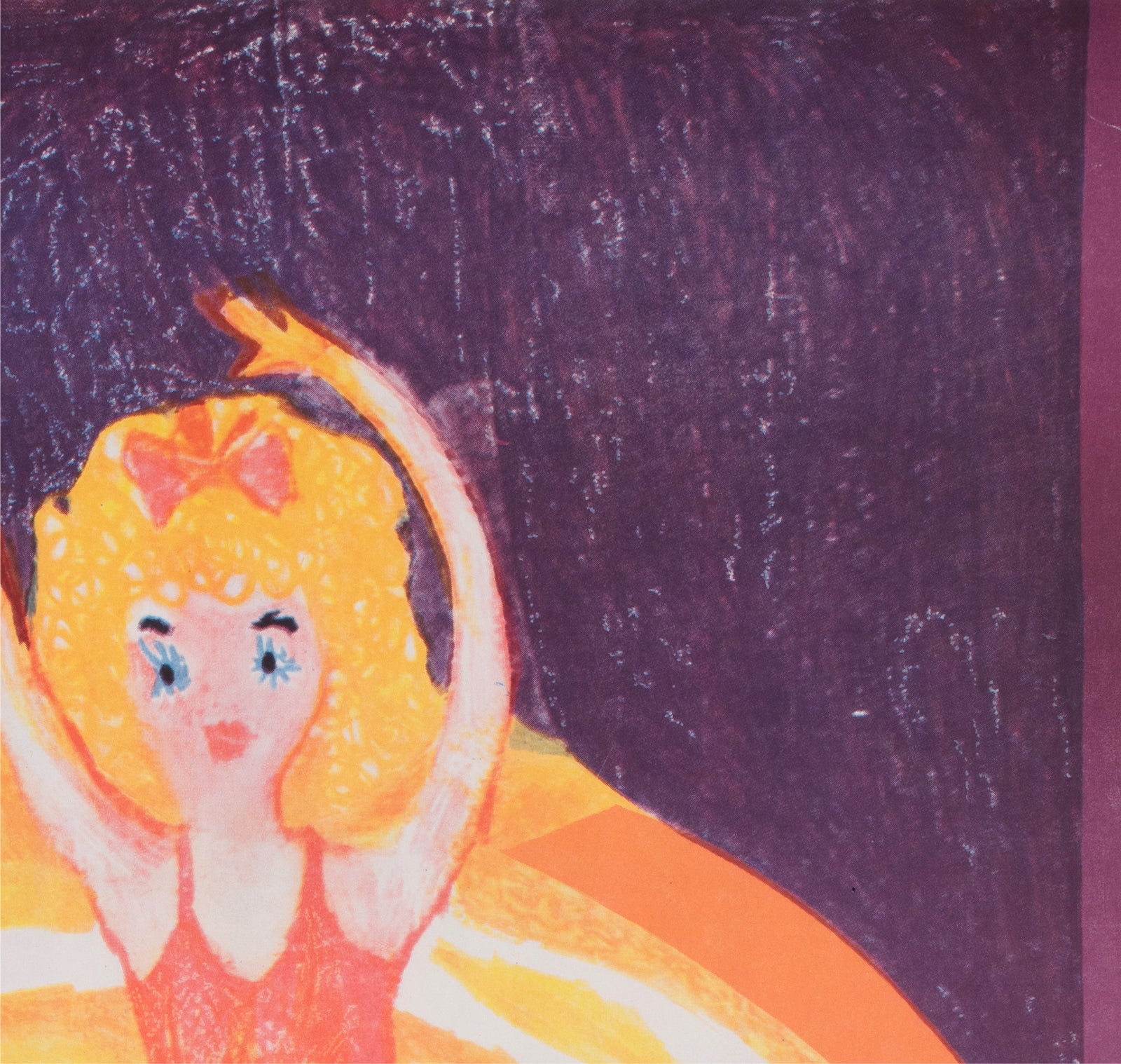 Cyrk Horse Jumping Acrobat 1966 Polish Circus Poster Adam Zalecki - detail