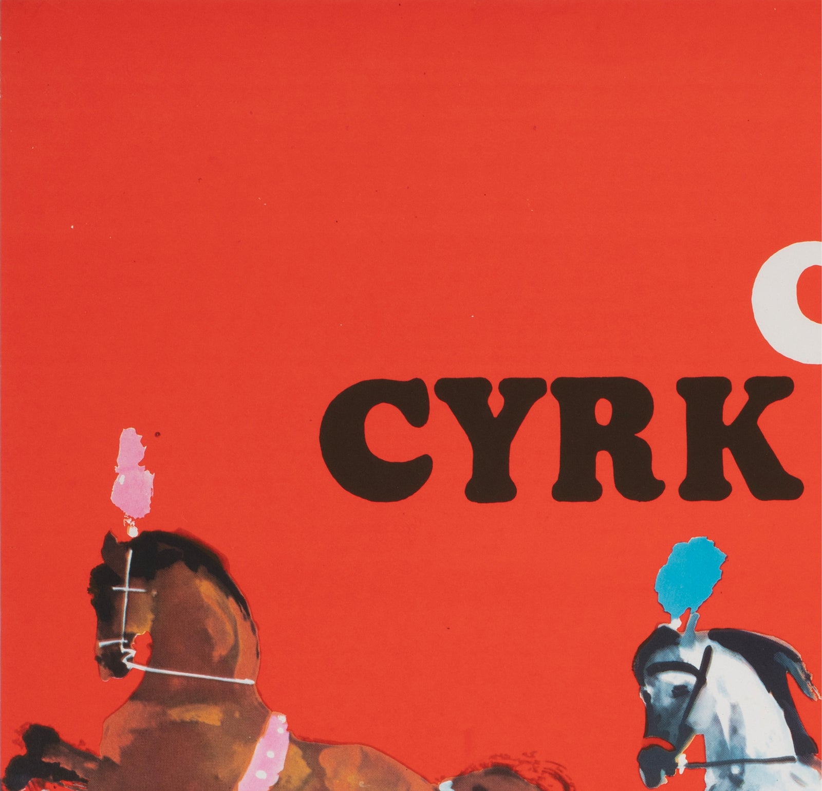 Cyrk Horses 1970 Polish Circus Poster Waldemar Swierzy - detail