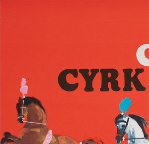 Cyrk Horses 1970 Polish Circus Poster Waldemar Swierzy - detail