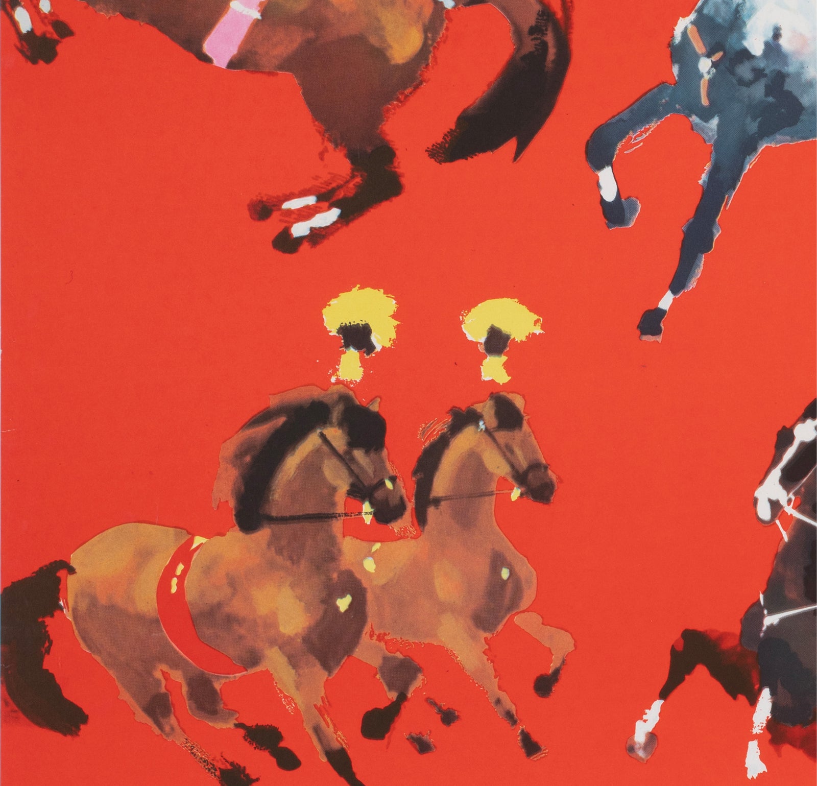 Cyrk Horses 1970 Polish Circus Poster Waldemar Swierzy - detail
