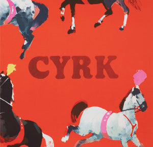 Cyrk Horses 1970 Polish Circus Poster Waldemar Swierzy - detail