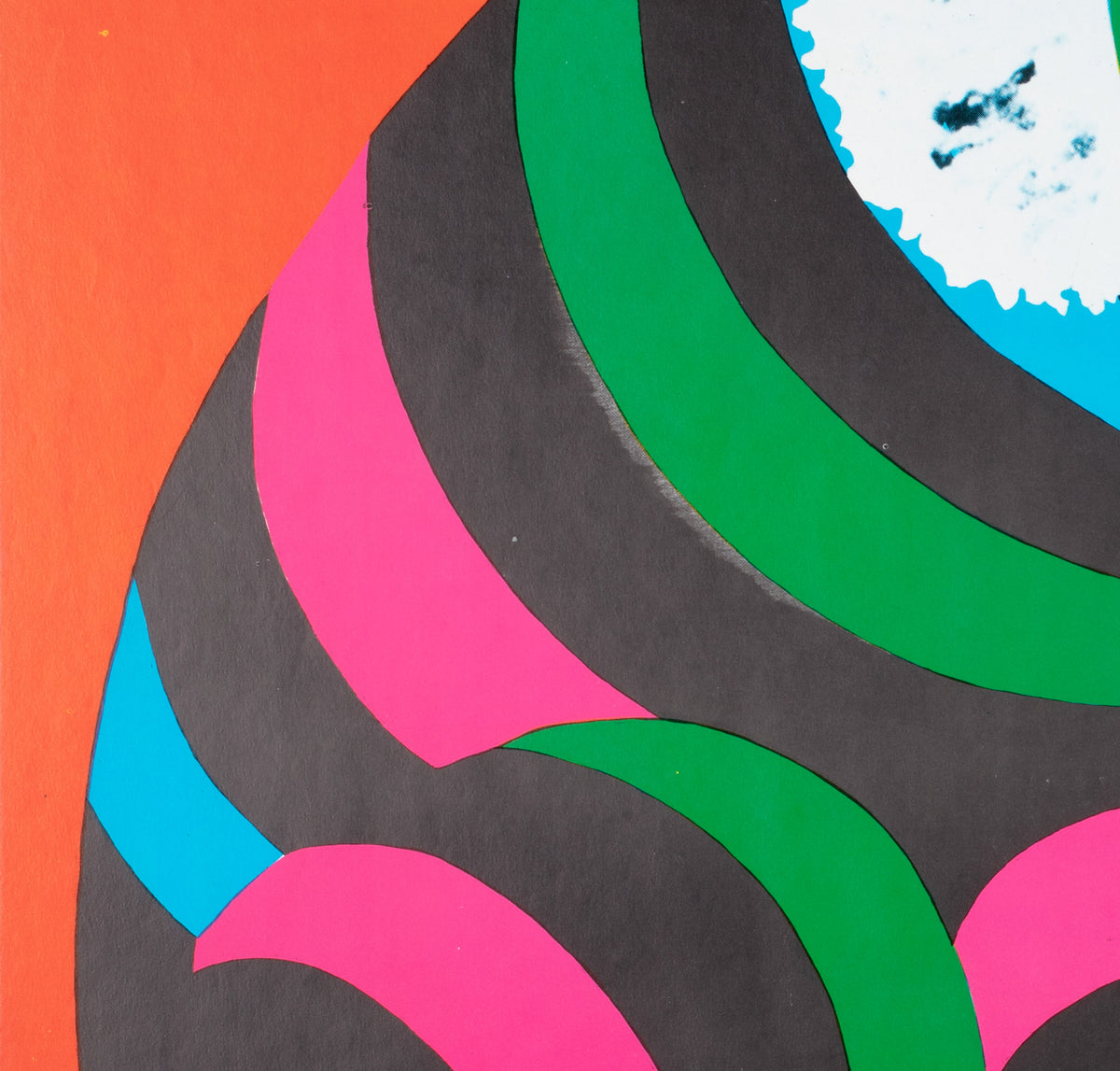 Cyrk Large Stripy Cat Tiger 1980 Polish Circus Poster, Hubert Hilscher