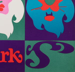 Cyrk Nine Lions 1976 Polish B1 Circus Poster, Tadeusz Jodlowski