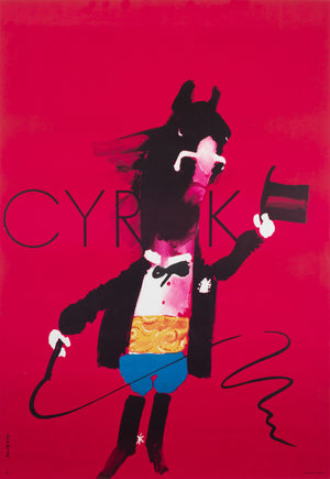 Cyrk Ringmaster Horse 1970 Polish Circus Poster, Waldemar Swierzy