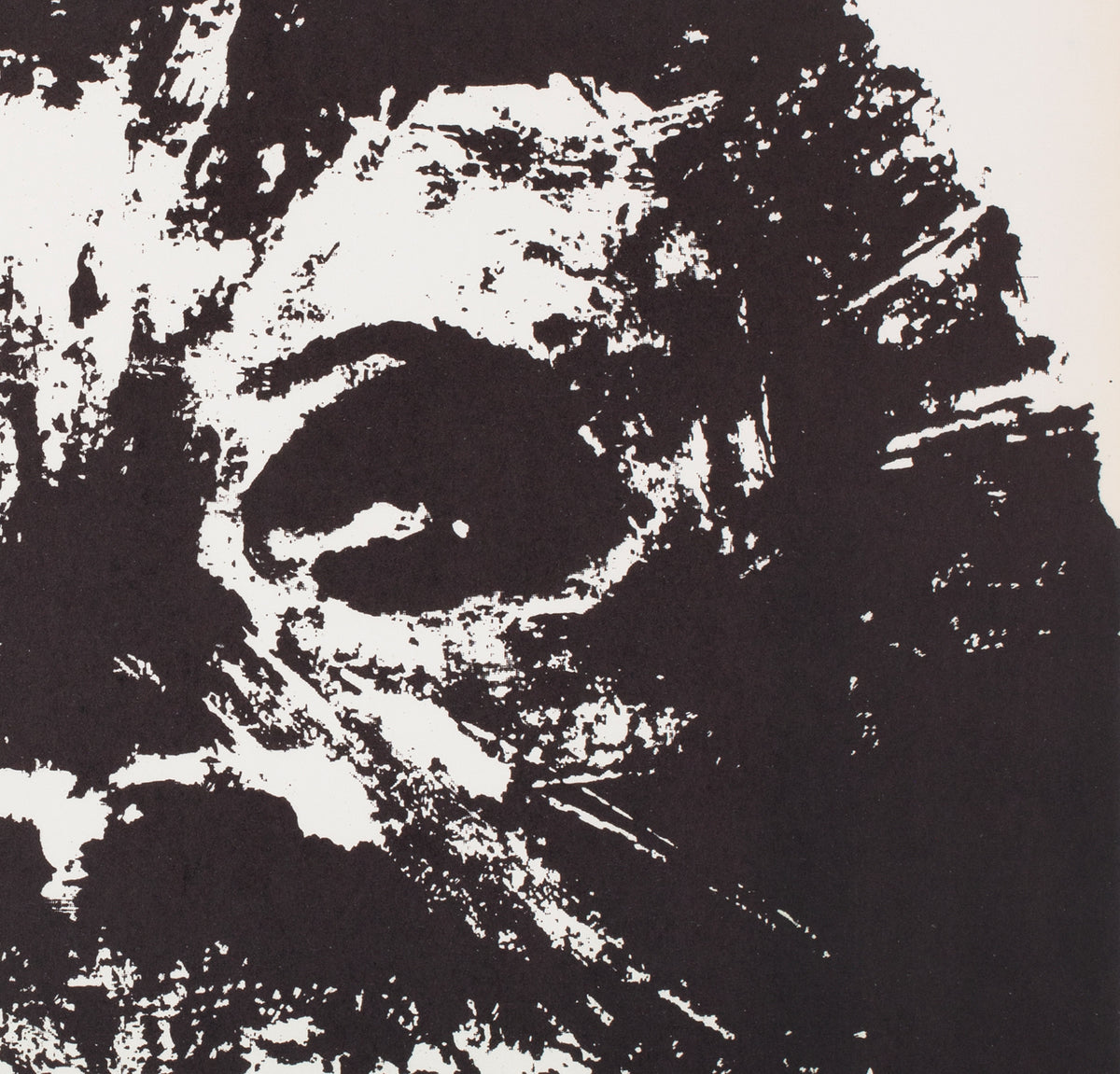 Cyrk Smoking Chimpanzee 1964 B1 Polish Circus Poster, Waldemar Swierzy - detail