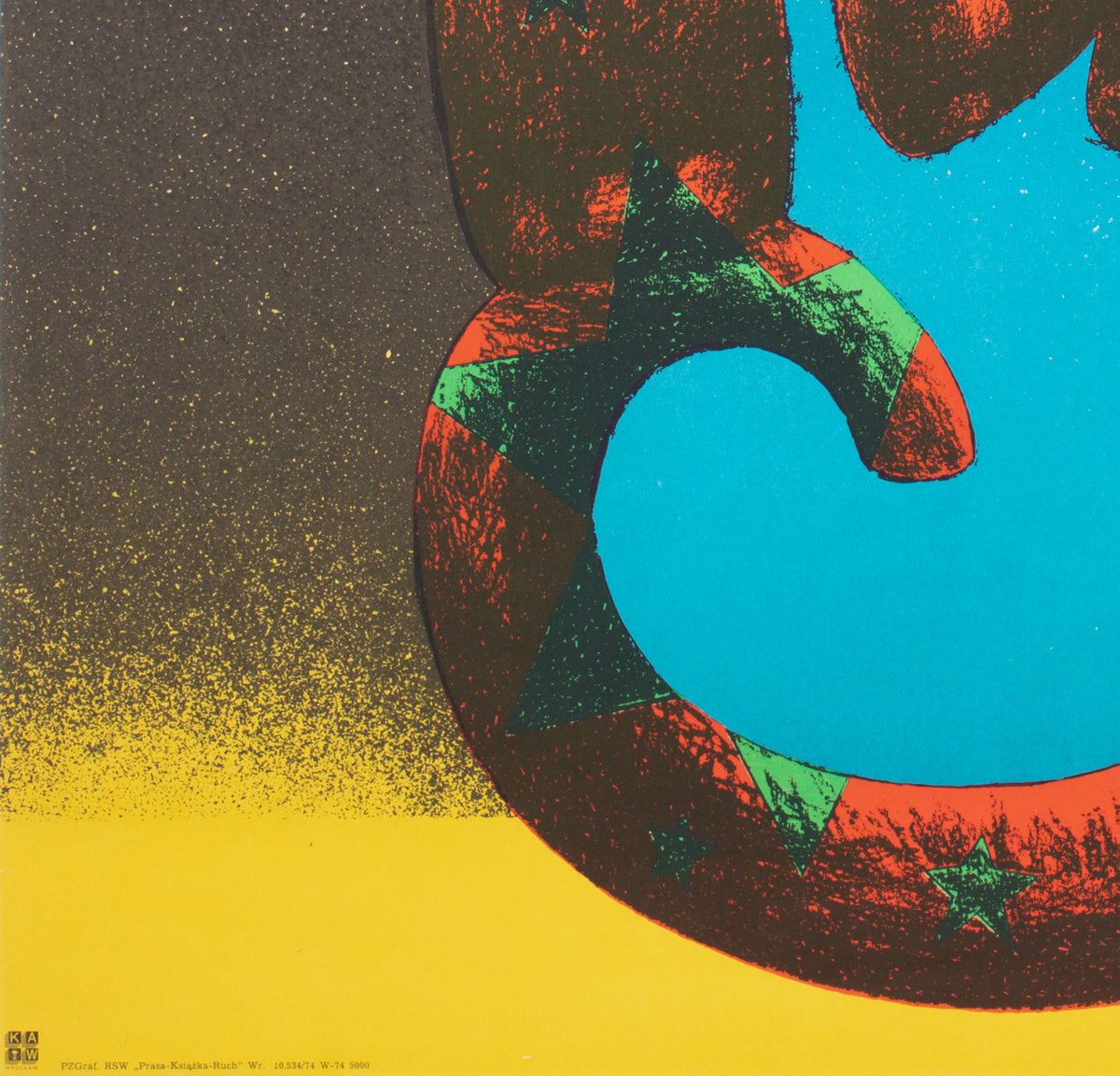 Cyrk Star Elephant 1974 Polish Circus Poster, Mieczyslaw Wasilewski - detail