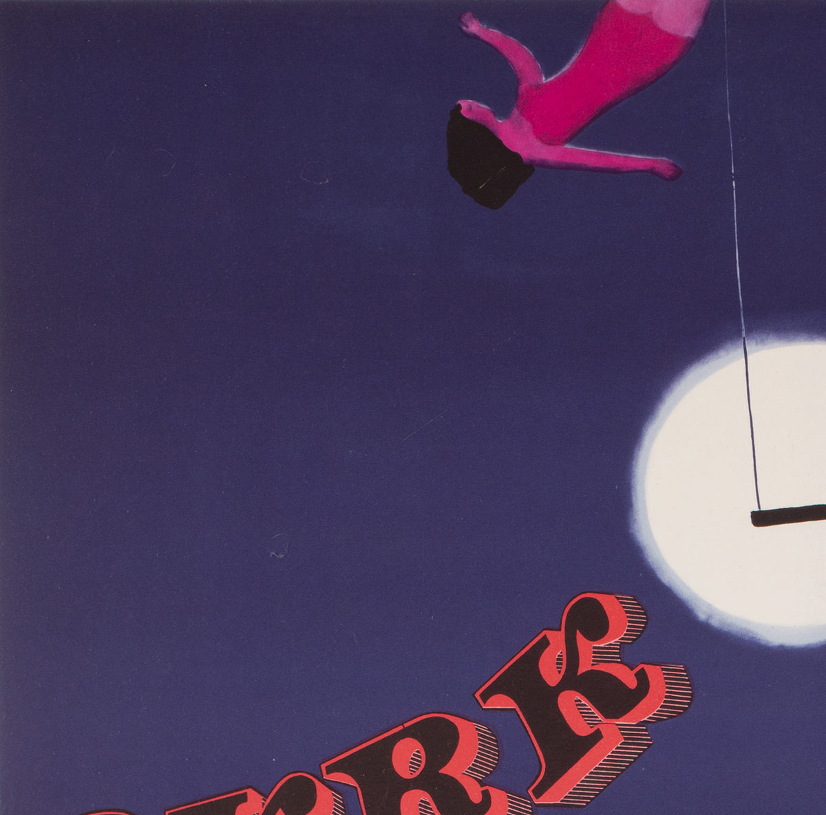 Cyrk Three Aerialists 1966 Polish Circus Poster, Danuta Zukowska - detail