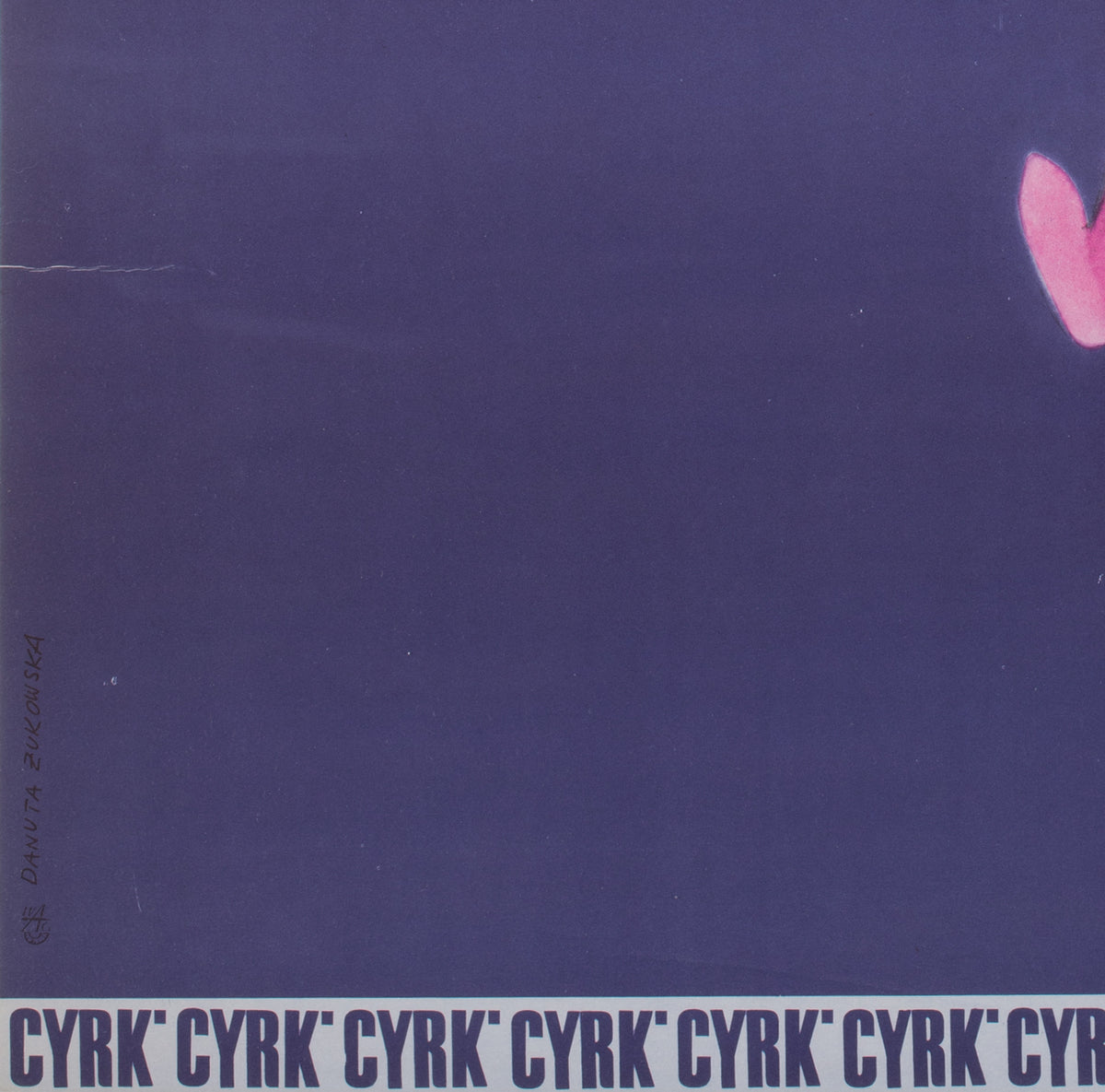 Cyrk Three Aerialists 1966 Polish Circus Poster, Danuta Zukowska - detail