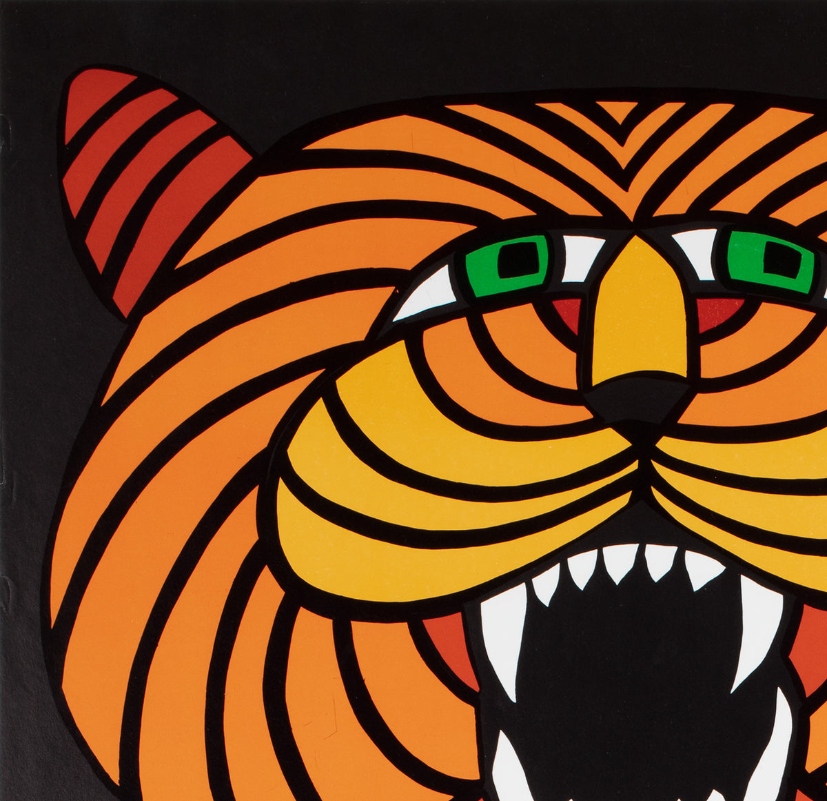 Cyrk Tiger on Hoop R1979 Polish Circus Poster, Hubert Hilscher - detail