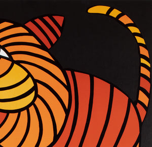 Cyrk Tiger on Hoop R1979 Polish Circus Poster, Hubert Hilscher - detail