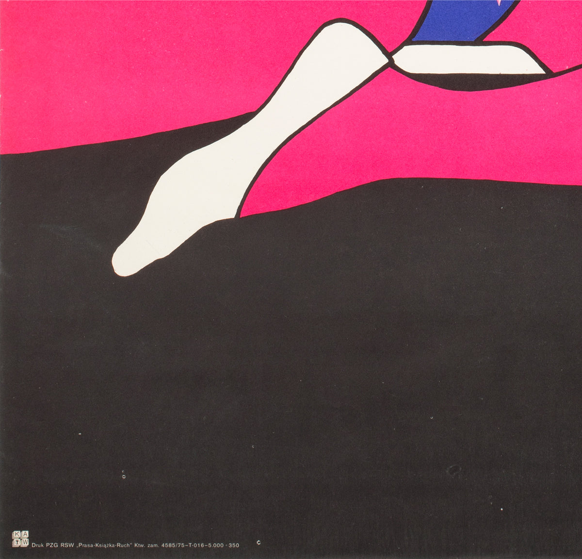 Cyrk Trapeze Girl Acrobat 1975 Polish Circus Poster, Witold Janowski - detail