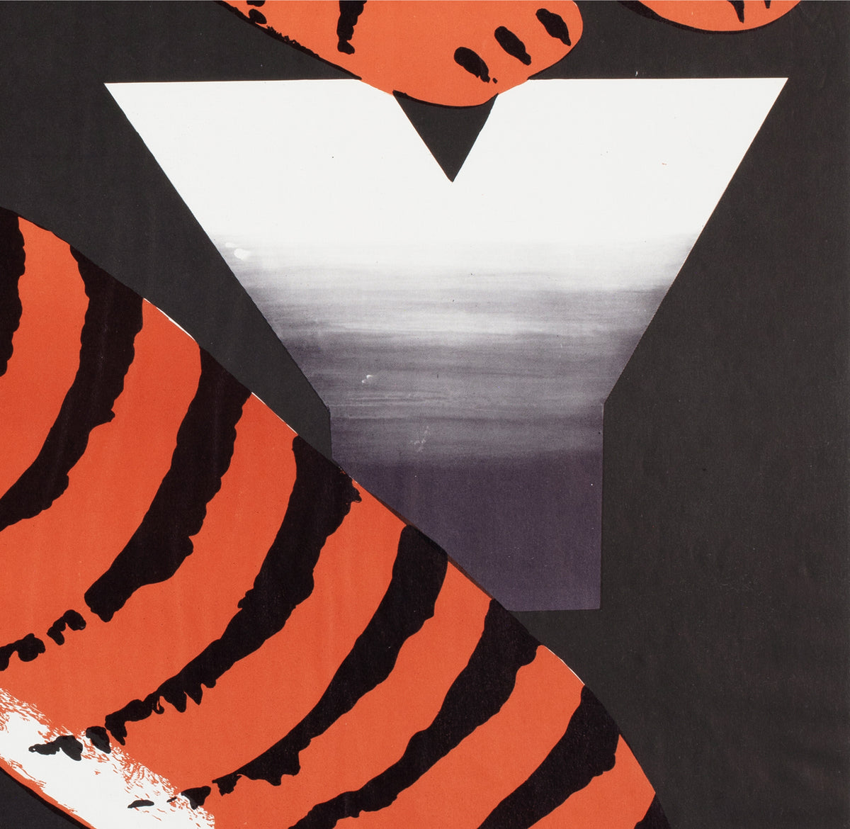 Cyrk Two Growling Tigers R1979 Polish Circus Poster, Wiktor Gorka - detail