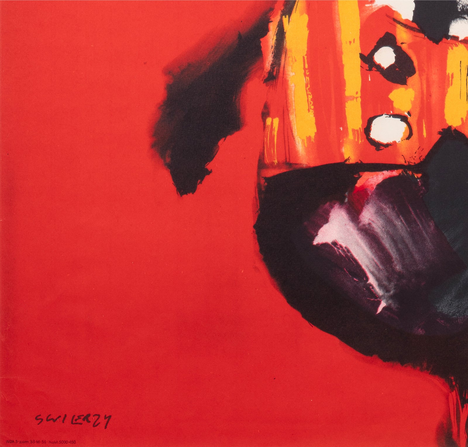 Cyrk Waistcoated Seal 1966 Polish Circus Poster Waldemar Swierzy - detail