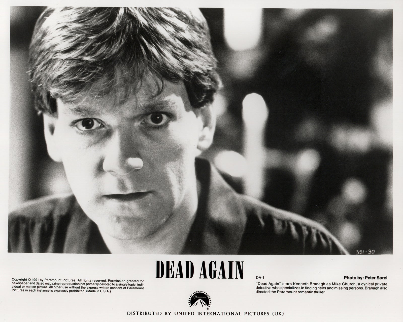 Dead Again 1991 Film Movie Press Publicity Still Framed