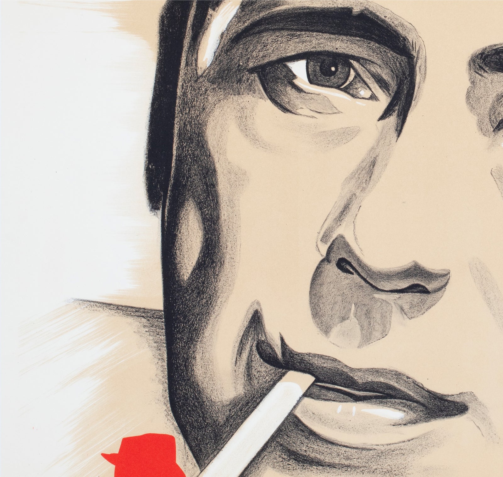 Dead Reckoning 1947 Swedish Film Poster Eric Rohman - detail