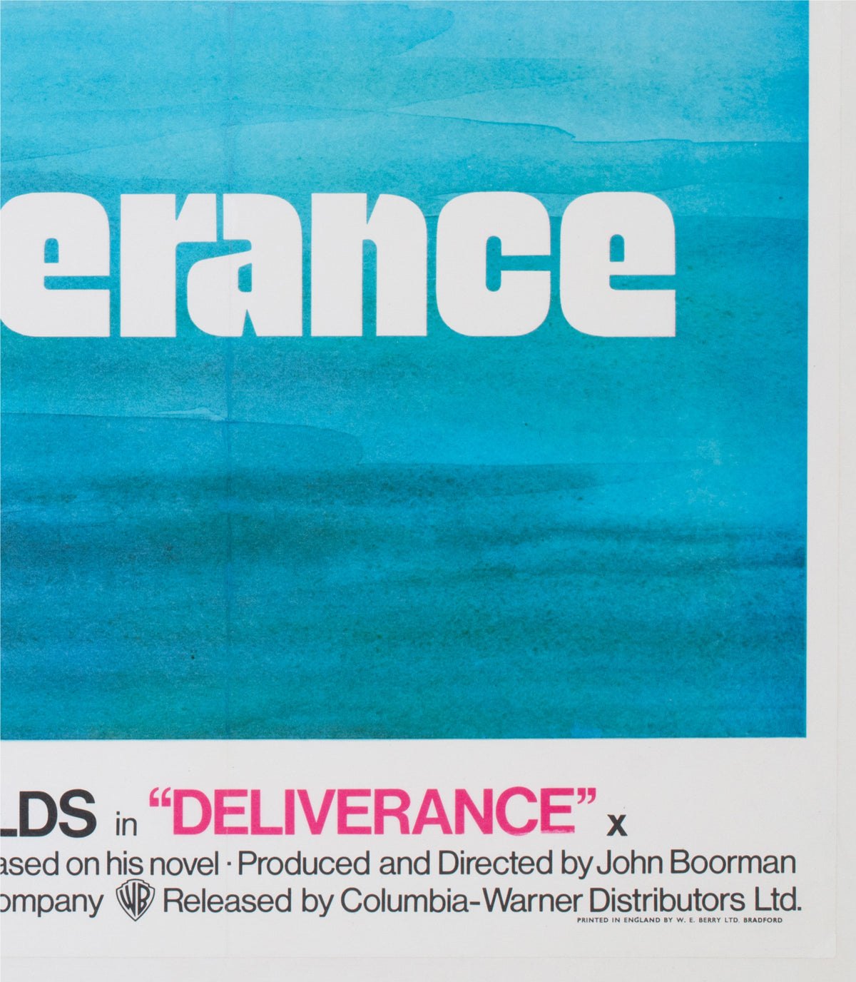 Deliverance 1972 UK Quad Film Movie Poster - detail