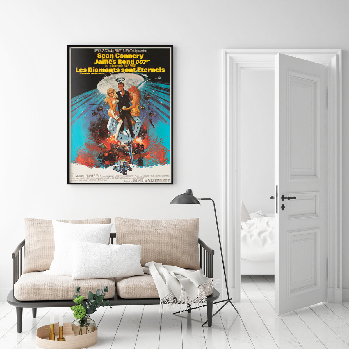 Diamonds Are Forever 1971 French Moyenne Film Movie Poster, Robert McGinnis