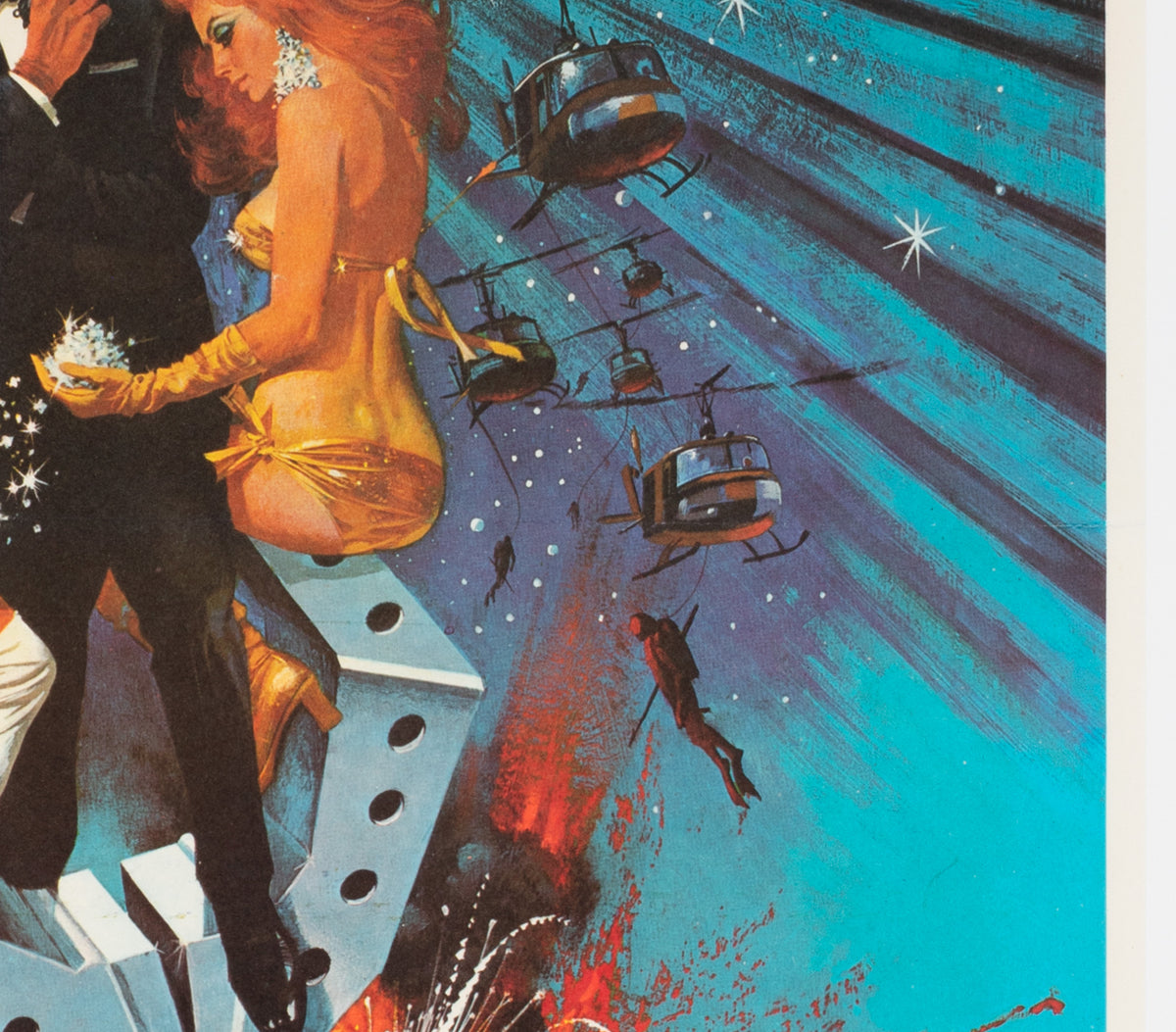 Diamonds Are Forever 1971 French Moyenne Film Movie Poster, Robert McGinnis - detail