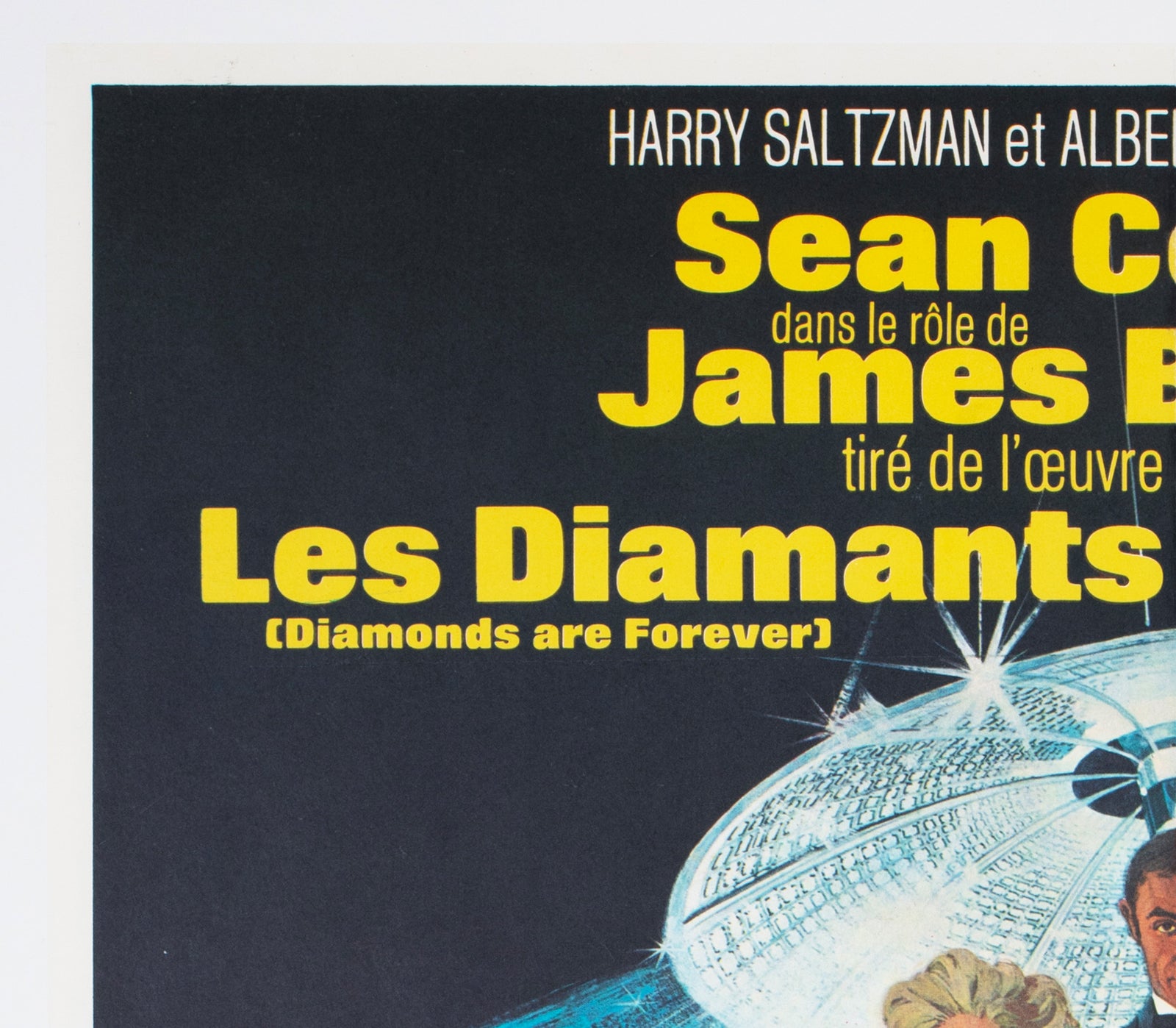 Diamonds Are Forever 1971 French Moyenne Film Poster Robert McGinnis - detail