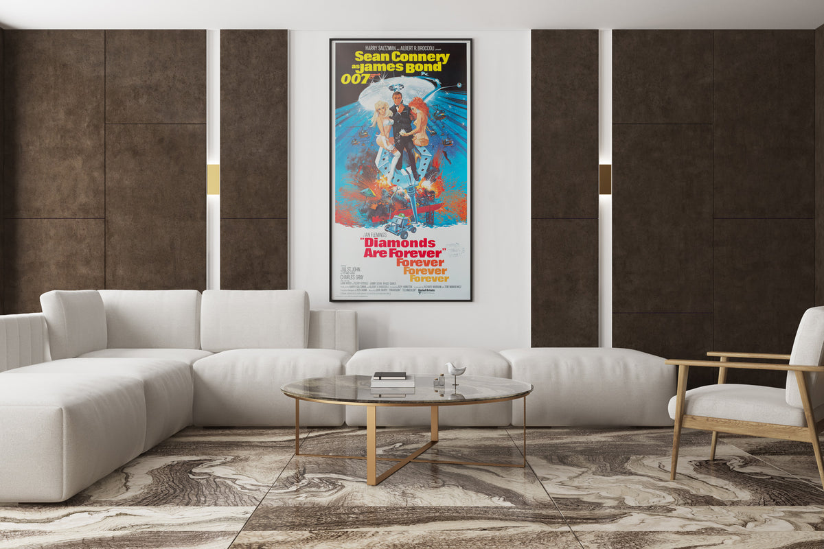 Diamonds Are Forever 1971 US 3 Sheet Film Movie Poster, Robert McGinnis