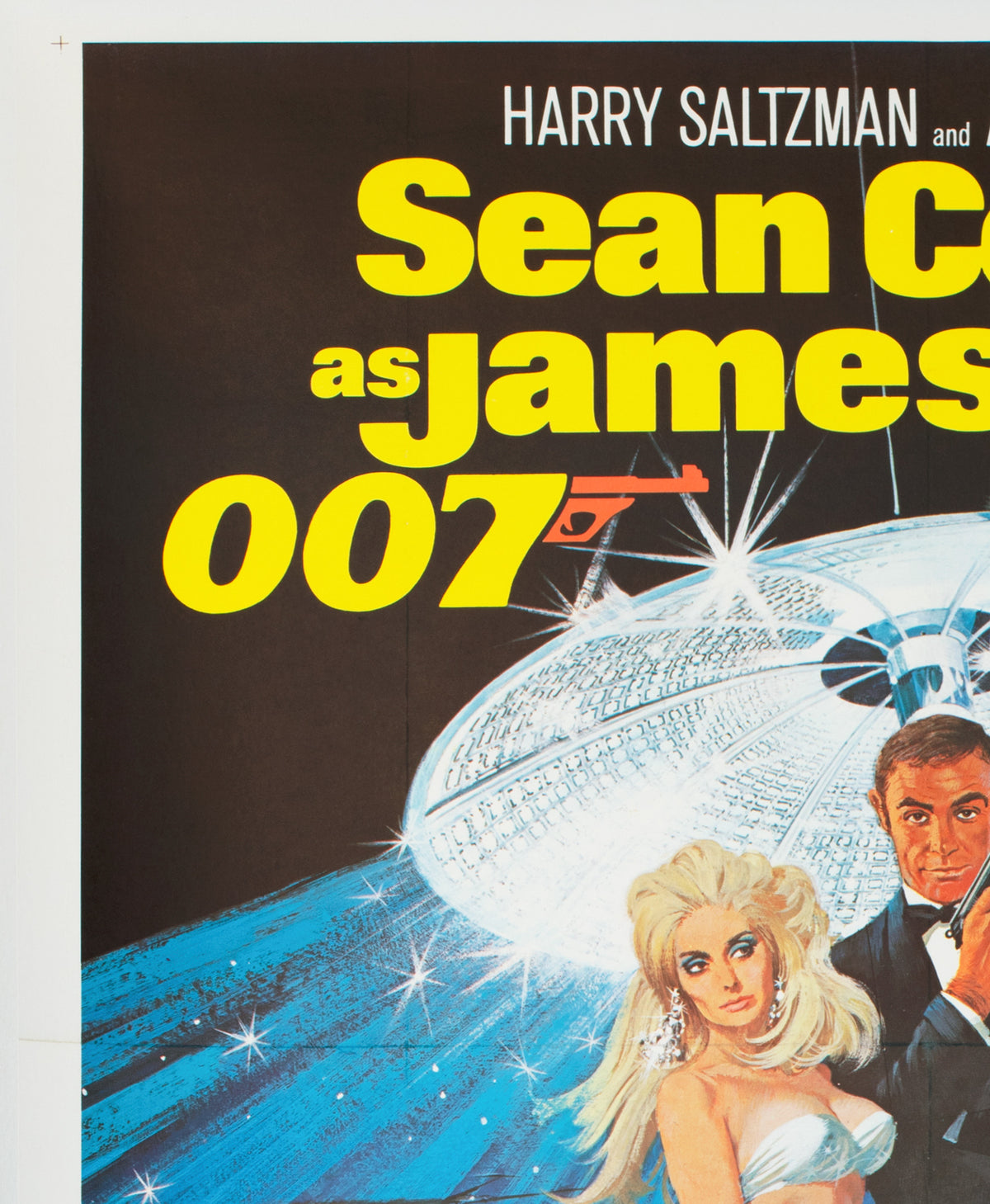 Diamonds Are Forever 1971 US 3 Sheet Film Movie Poster, Robert McGinnis - detail