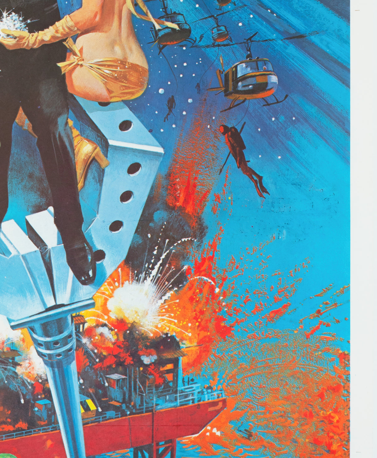 Diamonds Are Forever 1971 US 3 Sheet Film Movie Poster, Robert McGinnis - detail