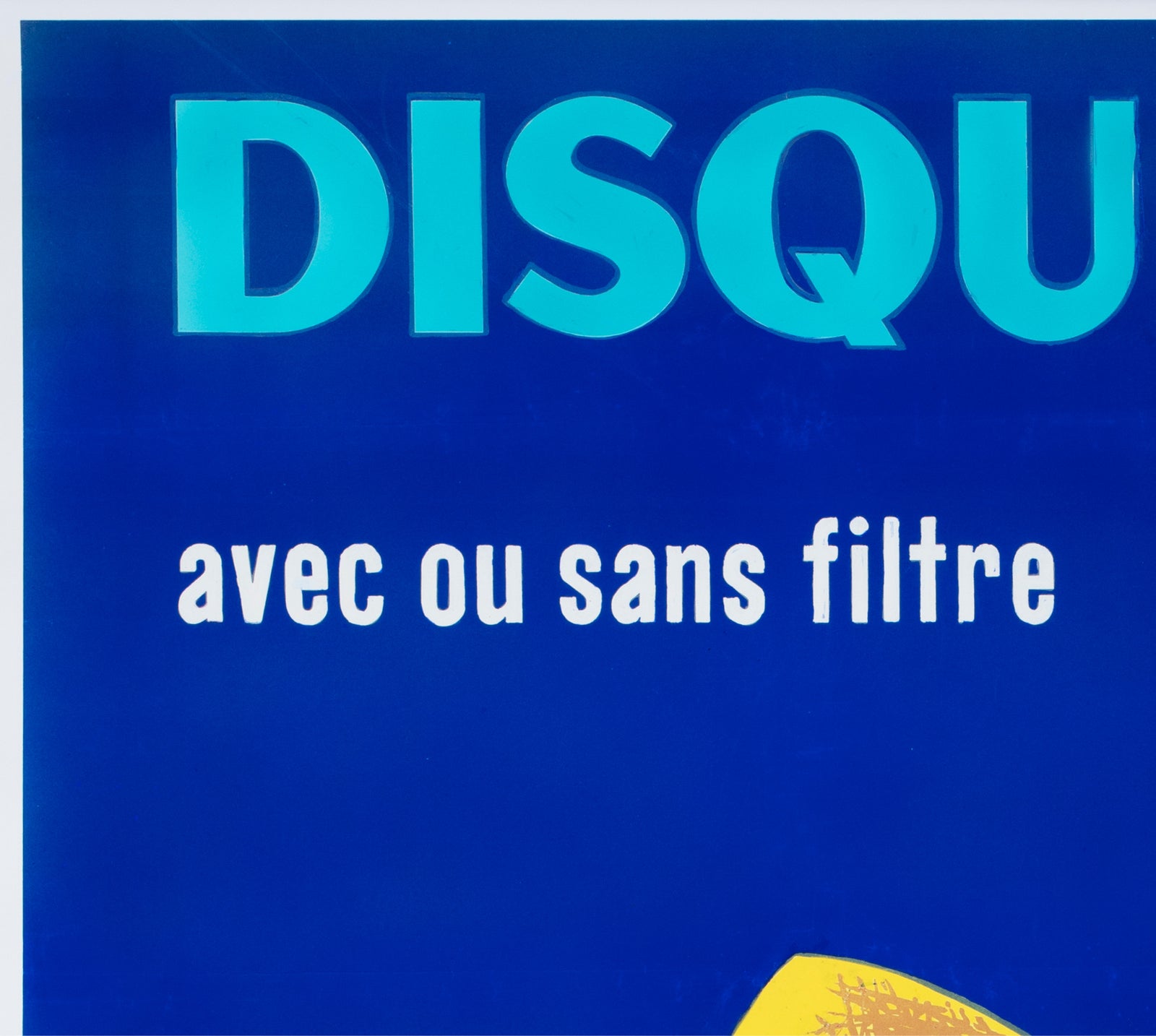 Disque Bleu Gauloises 1956 French Cigarettes Advertising Poster Henri Favre - detail