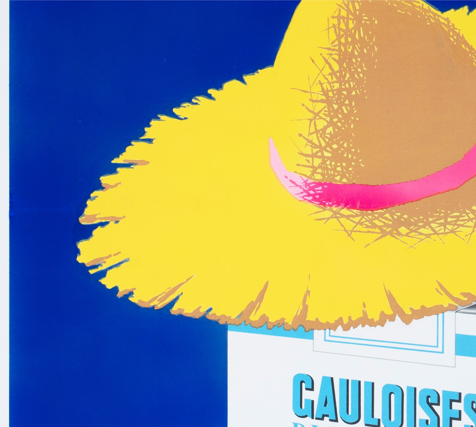 Disque Bleu Gauloises 1956 French Cigarettes Advertising Poster Henri Favre - detail