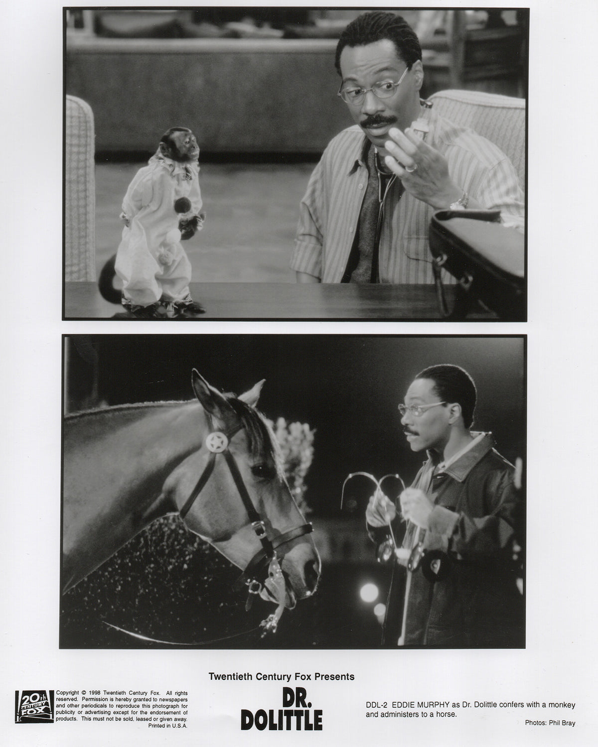 Doctor Dolittle 1998 Film Movie Press Publicity Still Framed