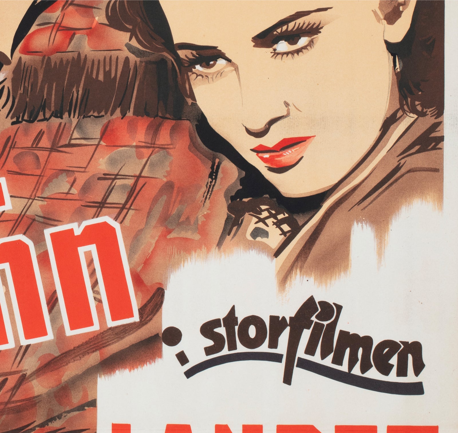 Dodge City 1939 Swedish Film Poster Gösta Åberg - detail