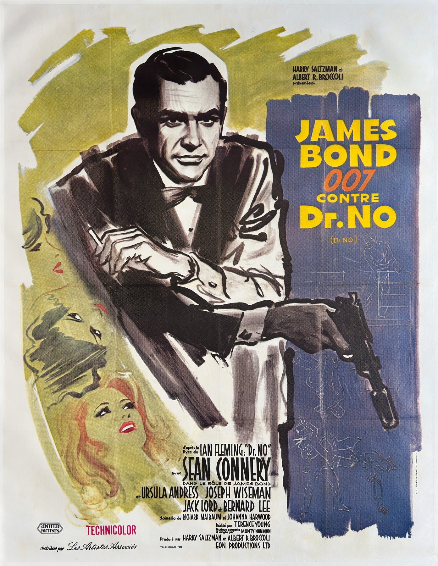 Dr. No R1970s French Grande Film Movie Poster