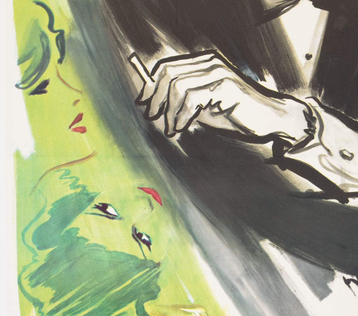 Dr. No 1963 French Grande Purple Style Film Movie Poster, Boris Grinsson James Bond - detail