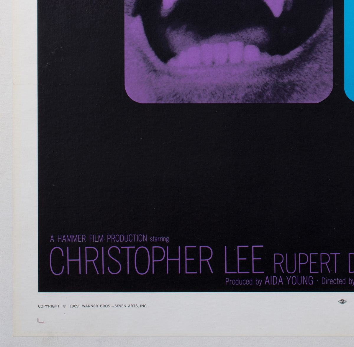 Dracula has Risen from the Grave 1969 US International 1 Sheet Film Movie Poster , Steve Frankfurt & Phillip Gips -detail