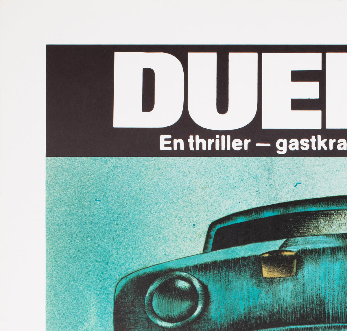 Duel 1973 Swedish Film Poster Hans Arnold - detail