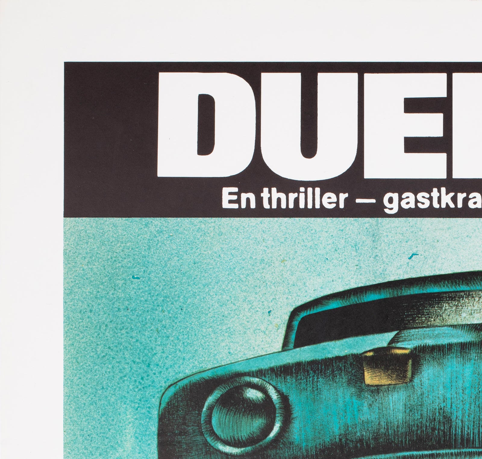 Duel 1973 Swedish Film Poster Hans Arnold - detail